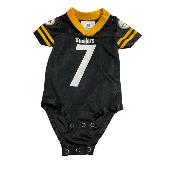 PITTSBURGH STEELERS NFL TEAM APPAREL BEN ROETHLISBERGER #7 JERSEY - 0-3 MONTHS - Picture 1 of 7